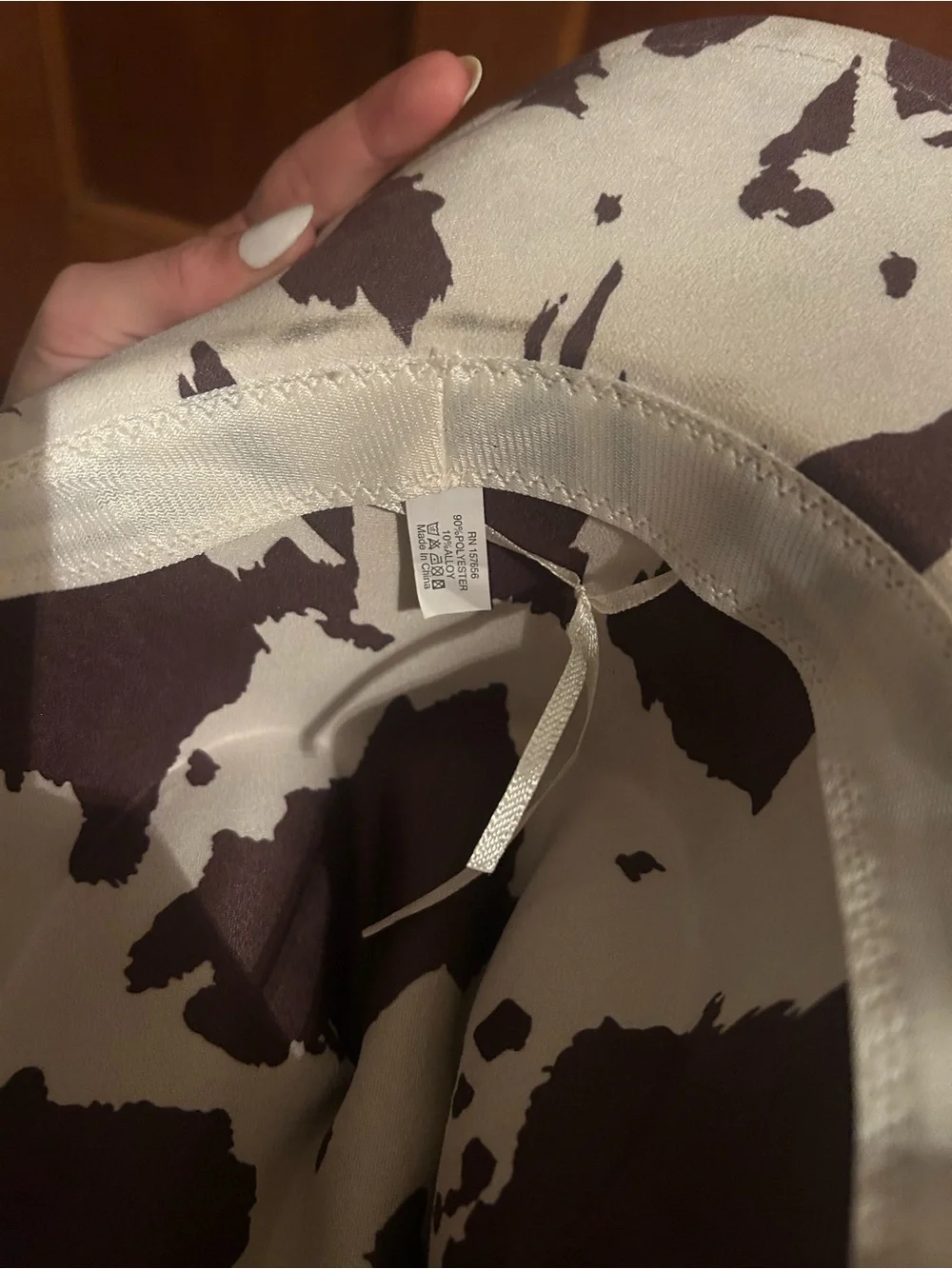 Cowprint Western Hat - Brown & Cream